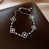 Versão coreana de pulseira ajustável de flor de diamante de resina nicho pulseira de alto senso moda joias simples e doces atacado