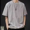 Camiseta de manga curta de verão para homens, moderna, solta, plus size, camiseta de meia-manga para homens, roupas oversized para pessoas plus size