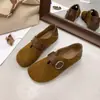 Zapatos Mary Jane de Moda Planos Talla Grande para Mujer Estampado de Leopardo Mocasines de Suela Suave Nuevos Versátiles Zapatos para Mujer 41 Retro 43