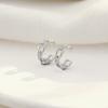 Clipe de orelha de diamante flash geométrico oco prata esterlina clipe de osso de orelha feminino furos de orelha 2022 novos brincos de unha de orelha da moda verão