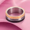 Calendario Romano Rotatorio Transfronterizo Anillo de Acero Inoxidable para Hombres con Diseño Giratorio