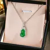 Collar de acero de titanio con cadena para clavícula femenina, imitación de calcedonia de hielo alta natural, Buda, accesorios de regalo de cumpleaños avanzados, venta al por mayor en vivo