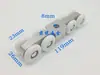Rueda colgante para puerta corredera de cristal de ducha, rodillo para puerta corredera de baño estilo antiguo, baño 21.5 mm 4 ruedas 8 ruedas