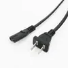 Cable de Alimentación Nacional de Dos Conductores con Cola de Figura de Ocho, Cable de Alimentación para Electrodomésticos, Cable de Alimentación Negro de Cobre Puro de Dos Clavijas