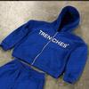 Sudadera con capucha de hip hop de marca de moda europea y americana de comercio exterior de eBay, chaqueta con cremallera y estampado de letras, suéter y pantalones