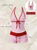 Traje de baño de dos piezas para mujer, estilo bikini, con lunares multicolores y amarre, sexy, de venta caliente en Europa y América, transfronterizo, 2027