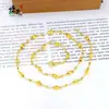 Colar Feminino Retro Francês Duas Peças Noite Eterna Estrela Galáxia Quebrado Moda Feminina Luxo Leve Brilhante Discoteca Contas Olho de Gato Empilhado Joia