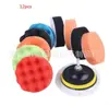 Conjunto de 7 peças de 3 polegadas kit de polimento e enceramento automotivo roda de esponja roda de esponja ondulada almofada de polimento