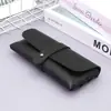 Bolsa Suave Caja para Gafas de Sol Nueva Caja para Gafas de Sol de PU para Uña Única Caja de Cuero Moderna Negra Portátil Caja Portátil para Gafas