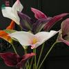 Lirio de Cala de Pétalos Dobles, Flor Grulla de Fuego, Arreglo Floral para Vestíbulo de Hotel, Flor de Seda, Decoración de Pared de Fondo para Exterior, Flor Artificial