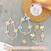 Colgante para Teléfono Móvil de Nariz Pequeña Linda Hecho a Mano con Cuentas Oso Galleta Princesa Dibujo Animado Colgante de Cordón para Joyería de Teléfono Móvil