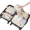 Bolsa de Almacenamiento para Viaje Set de Siete Piezas, Bolsas para Empacar Ropa de Viaje, Ropa de Maleta, Ropa Interior, Artículos de Tocador, Bolsa de Almacenamiento para Cosméticos