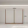 Estante de Exhibición para Tienda de Ropa Estante de Pie de Acero Inoxidable Estante para Ropa de Mujer Color Nogal Estilo Antiguo Colgador de Ropa de Pared