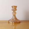 Estilo europeu simples ins suporte de vela de vidro haste doméstica base de cera suporte de vela de mesa de jantar romântico decoração criativa para casa