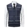 Suéter para Hombre de Comercio Exterior 2026, Chaleco de Otoño e Invierno, Chaqueta con Forro de Felpa, Cárdigan Tejido, Chaleco Versátil, Suéter de Lana