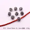 Acessórios para Joias DIY de Liga Prata Xizang Contas Esfera Oca Contas Espaçadoras de Furo Grande Contas Decorativas Contas Lanterna Contas Abóbora