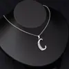 Exportación Transfronteriza Simple y de Moda 26 Letras Inglesas Collar de Acero de Titanio para Hombres y Mujeres Hip-Hop Versátil Cadena de Diamantes para Suéter