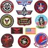 Parche de tela adhesivo para mochila con sello de moral de velcro para brazalete bordado de piloto TOPGUN VF-1.