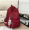 Mochila de Lona Estilo Japonés Ins para Campus de Gran Capacidad Estilo Ropa de Trabajo Mochila de Pareja de Moda Mochila de Entrenamiento de Baloncesto con Amortiguación de Aire de Alta Calidad