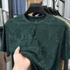 2026 Verão Nova Camiseta de Manga Curta Moda de Verão Masculina Tendência Fina Cor Sólida Tops Casuais Masculinos Dropshipping
