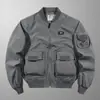 Chaqueta de Hombre Otoño Delgada Exterior Cuello Alto Moda Popular Adolescentes Abrigo Chaqueta Bomber Hombre Uniforme de Béisbol