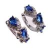 Los Pendientes de Circonita Azul Klein Nuevos Más Vendidos del Mundo, Pendientes Elegantes Europeos y Americanos para Dama E2306