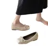 Zapatos de tacón bajo con lazo francés, que aumentan la altura interior, para mujer, moda de verano, estilo nuevo, zapatos de noche, versátiles para ir al trabajo, bailarinas