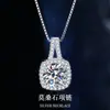 Collar de Plata de Ley S925 con Moissanita de Color D Incrustada con Diamantes, Ocho Corazones y Ocho Flechas, Lujo Accesible, Moda de Nicho, Cadena para Clavícula para Mujeres