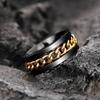 Nuevo Anillo de Cadena con Hebilla Giratoria de Venta Caliente de Cao Shi Xiaohongshu Estilo Hip-Hop Joyería de Moda Personalizada