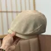 Gorra retro japonesa para mujer, circunferencia de cabeza grande, boina, cara cuadrada y redonda, hace que la cara se vea más pequeña, algodón y lino, artística, se puede usar al revés, gorra de béisbol para hombre