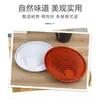 Bandeja para vaso de flor com borda clara plástico branco vermelho prato de flor base bandeja de água tapete para vaso base redonda espessa suporte de flor