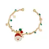 Joyería Transfronteriza Europea y Americana Pulseras Navideñas Cascabeles Sombreros de Navidad Cinta Metálica Adornos de Mano Personalizados Creativos Regalos de Año Nuevo