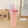 Taza de Plástico con Ventosa para Niñas de Verano, Gran Capacidad, Portátil, para Hogar, Viajes, Taza para Té con Leche, Taza para Bebidas Frías, Taza Práctica, Taza para Agua