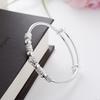 Nova Pulseira Pulseira de Nove Contas de Transferência Pulseira de Cobre Branco Banhado a Prata Pulseira de Contas de Transferência Joias com Cabeça de Bola Oca Femininas