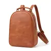 Mochila Feminina Malunte em Couro Crazy Horse Toque de Luxo Bolsa para Tablet/Livro Mochila Pequena Retro Tendência Couro Genuíno Personalizada