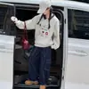 Sudadera para niña, nueva colección primavera/otoño 2026, top elegante de manga larga estilo coreano con cuello, moderno para niñas mayores