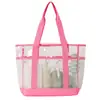 Nova Bolsa de Praia de PVC, Bolsa de Ombro Fashion, Bolsa de Natação Impermeável de Grande Capacidade, Necessaire com Múltiplos Compartimentos