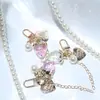 Chaveiro Fofo e Personalizado Feminino Doce Coração de Morango em Formato de Coração Tendência Feminina Novo Criativo Acessório de Bolsa Chave Pingente