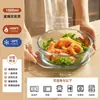 Recipiente para aquecer no micro-ondas para uso doméstico, resistente a altas temperaturas, com bandeja para cozinhar no vapor, tigela de vidro, vaporizador para aquecer pães, dispositivo de cozimento a vapor