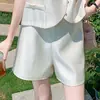 Shanlida Difa Estilo Pequena Fragrância Francesa Conjunto de Manga Curta Feminino 2026 Verão Nova Moda Chique Top Calça Larga Curta