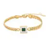 Centenas de Pulseiras Meichen Europeias e Americanas Ouro 18K Não Desbota Aço Titânio Femininas Simples e Versáteis Ins Personalizadas Moda Joias de Mão
