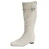 Botas de caballero con hebilla estilo coreano para mujer, nuevas botas largas de verano 2026 con punta cuadrada y tacón bajo, botas versátiles estilo Maillard