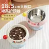 Tigela de aço inoxidável para gato transfronteiriça, antiderrapante, esquema de cores dopamina, comedouro elevado, tigela para gato, tigela para cachorro, tigela para pet