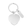 Llavero de acero inoxidable en blanco transfronterizo material de impresión láser a color regalo de vacaciones letras llavero de metal
