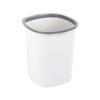 Lixeira de plástico para casa estilo INS simples cinza e branco com anel de pressão lixeira de banheiro cozinha lixeira de grande capacidade com anel de pressão
