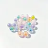 Cuentas Redondas de Acrílico Chapadas con Cuentas de Colores, Cuentas Sueltas, Pulseras y Collares de Cuentas Hechos a Mano para DIY, Materiales, Accesorios para Joyería