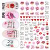 Pegatinas de manicura calientes transfronterizas ins Día de San Valentín amor letras en inglés flecha de cupido rosa pegatinas adhesivas