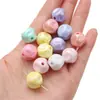 Cuentas de Acrílico de Color Sólido Galvanizado Cuentas de Hilo de Higo Hechas a Mano DIY Collar Pulsera Ropa Cuentas Sueltas Accesorios Venta al por Mayor