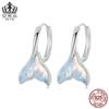 Pendientes Aifule originales con forma de cola de pez de colores, con hebilla para mujer, de plata de ley s925, chapados en platino, joyería al por mayor