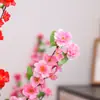 Flor artificial rama larga flor de durazno venta al por mayor de fábrica flor de seda árbol de flor de durazno decoración arreglo floral paisajismo de jardín flor artificial ventana atuendo suave